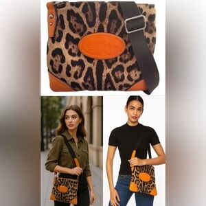 Dolce & Gabbana Leopard Print Shoulder-Crossbody Bag